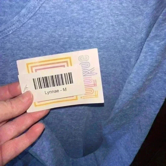 Beautiful medium heather blue long sleeve Lynnae t shirt. NWT. Soft cotton feel! - Picture 4 of 8